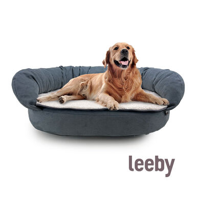 Leeby Sofá Ortopédico Viscoelástico Cinzento para cães